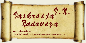 Vaskrsija Nadoveza vizit kartica
